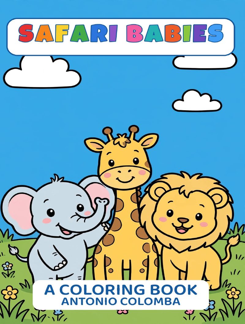 Safari Babies Coloring Book — cover